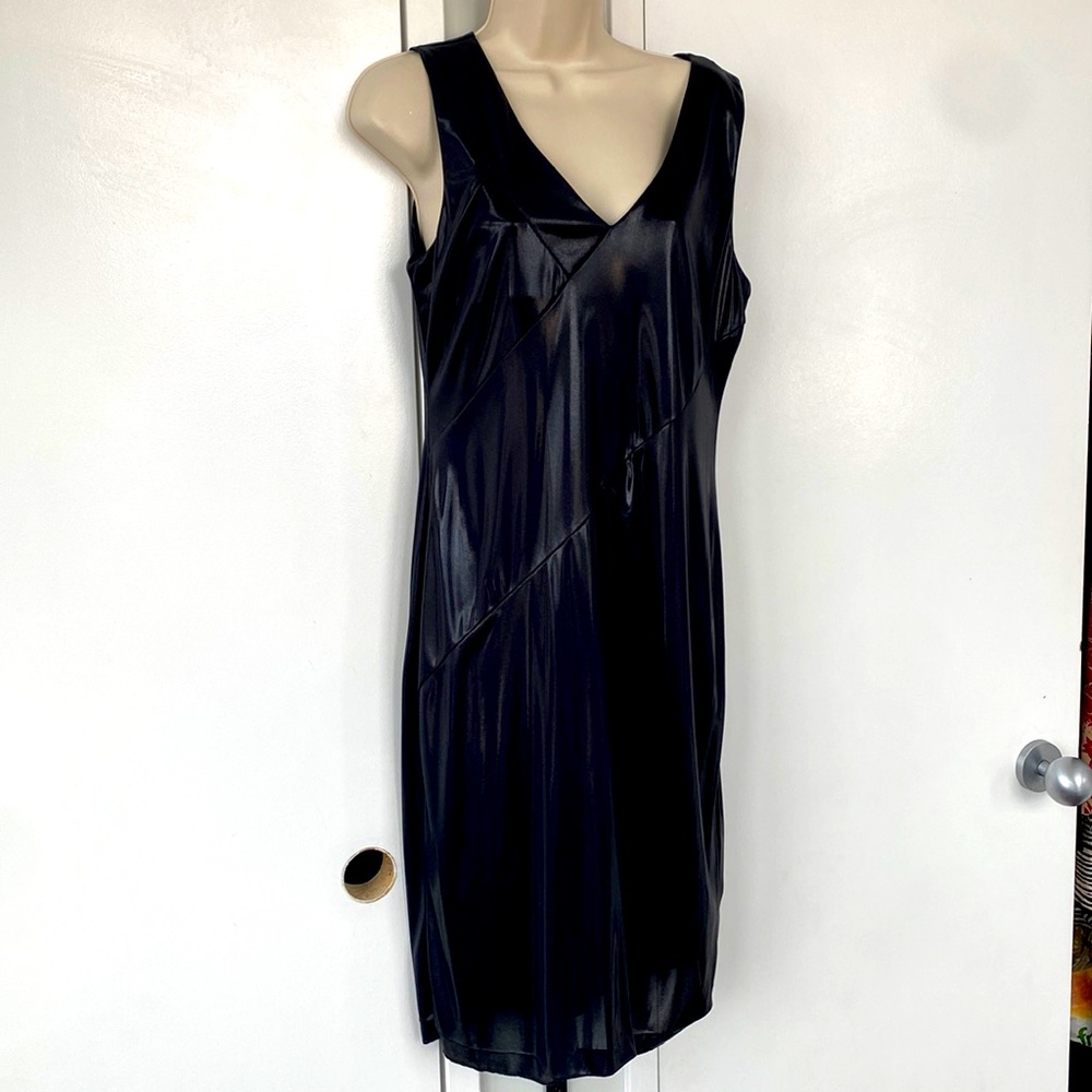 Black Calvin Klein shimmer dress